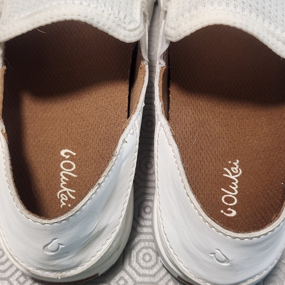 OLUKAI Pehuea Women's Size 9/EU 39 White Mesh Slip-On Drop Heel Comfort Shoes - Picture 8 of 12